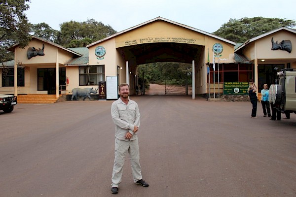Mike Chedester at the Ngorongoro Conservation Area.