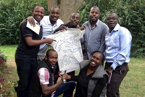 Lewa Conservancy and other celebrating workshop completion