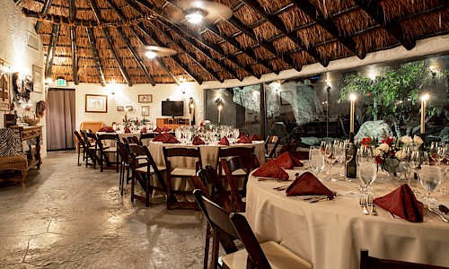 Dine at the District Commissioner's House with intimate views of the amur leopard.