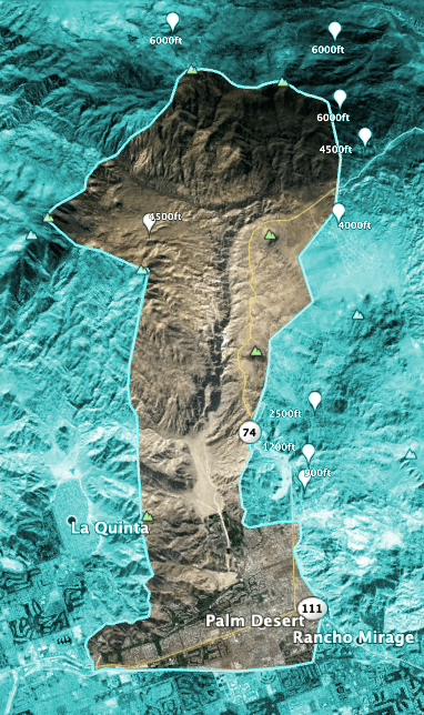 Image 1. Map of Deep Canyon area