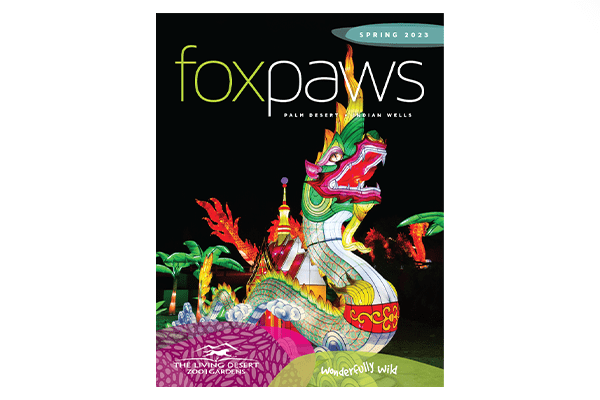 The Living Desert's Spring 2023 issue of FoxPaws.